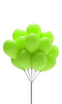 Balões de festa verdes